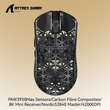 ATTACK SHARK R5Ultra Wireless Gaming Mouse 8K Carbon Fiber PAW3950 MAX 42000DPI picture