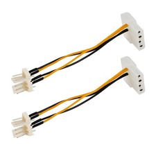 3Pin Fan to 4Pin Molex PassThrough Power Adapter Cable, 4pin Molex/IDE to 3 P... picture