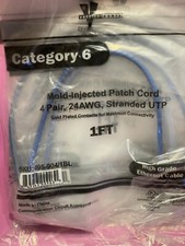 10pcs 1FT Cat6 Ethernet Patch Cable Blue RJ45 24AWG UTP Vertical Cable picture