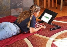 BLACK - UNCAGED ERGONOMICS WORK EZ BEST XL ADJUSTABLE LAPTOP STAND + LAP DESK picture