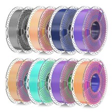 Silk PLA 3D Printer Filament Bundle 1.75mm 8 Spools 2kg Dual Triple Color picture