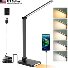 LED Desk Lamp with USB Ports,Touch Lamps Touch Control Lamp, Black picture