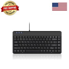 Sleek Black USB Mini Keyboard for Windows with Membrane Keys - 84 Key QWERTY picture