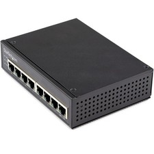 StarTech Industrial 8 Port Gigabit PoE Switch 30W, Power Over Ethernet Switch, picture