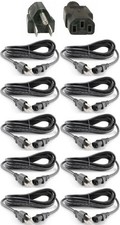 Lot10 10ft long 16awg Heavy Duty Standard AC Power Cord/Cable IEC320 C13 13A$SHd picture
