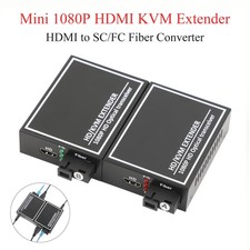 1080P HDMI KVM Fiber Optical Transceiver SC USB Keyboard Mouse Video Converter picture