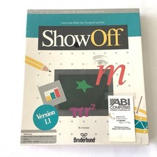 VTG Broderbund ShowOff Version 1.1 Apple IIgs Software NEW SEALED 1987 picture