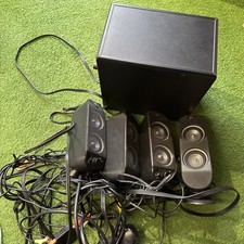 Logitech X-230 Subwoofer With 4 Logitech Speakers And Cables NICE AUDIO SETUP picture