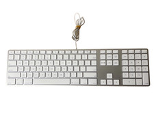 Apple A1243 Wired USB Keyboard w/ Numeric Keypad Aluminum Silver Genuine OEM picture
