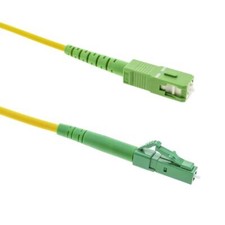 15m LC/APC-SC/APC Simplex 9/125 OS2 Singlemod Fiber Patch Cable OFNR Yellow 50FT picture