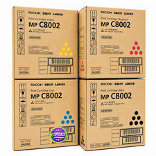 New Genuine Sealed Boxes Ricoh MP C8002 Toner Set 842083, 842084, 842085, 842086 picture