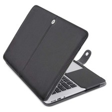 MOSISO PU Leather Case Compatible with MacBook Air 11 inch 11 Inches, Black picture