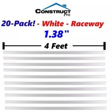 20 Pack Construct Pro Raceway Cable Covers 4ft Sections x 1.38
