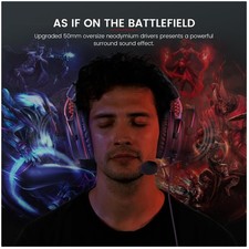 E900 Gaming Headset with Detachable Mic - 3D Surround Sound picture