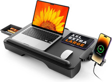 Lap Desk with Storage Drawer Laptop Bed Couch Tray Fits Up To 17 Inch picture