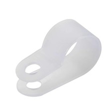 200PCS 3/8 Inch White Nylon R-Type Cable Clamps Cable Organizer Management Kit picture
