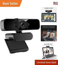 Plug-and-Play 2K Webcam, 85° View, Noise-Canceling Mic for Clear Video Calls picture