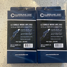 Cleerline SSF LC-LC Single-Mode UPC OS1/OS2 Blue Connectors 25pk SSF-LC-SMUPC-25 picture