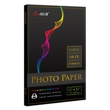 A-SUB Pro Luster Photo Paper 11X17 for Inkjet Printer 250g Semi Gloss 50 PK 66lb picture