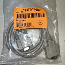 NEW Lantronix DB9F to DB9F 6ft Null Modem Cable 500-164-R / 21W18 Sealed picture