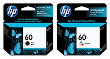 GENUINE NEW HP 60 (CC640WN/CC643WN) Black Color Ink Cartridge 2-Pack picture