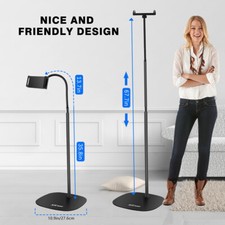 Adjustable Gooseneck Floor Stand iPad iPhone Samsung Tab Aluminum Holder Mount picture