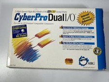 Vintage SIIG Cyber Pro Dual I/O Serial Port Card 1996 Model IO1824 picture