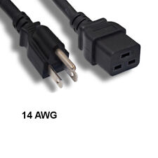 KNTK 6ft AC Power Cord NEMA 5-15P to IEC-60320 C19 14 AWG 15A 125V SJT Cable picture