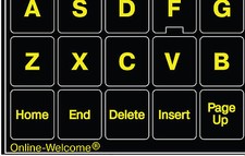 Glowing Reflective Fluorescent English US Letters Keyboard Sticker New picture