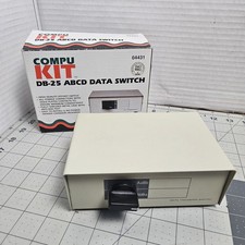 DB-25 Manual Data Switch 4 Way Rotary Type PC Printer Data ABCD picture