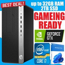 HP Desktop MT i7-6700 NVIDIA RTX 745 up to 32GB RAM 2TB HDD Gaming Computer PC picture