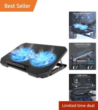 Multi-Functional Cooling Pad with 2 USB Ports & Ergonomic Stand - Ideal for Work picture