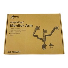 Alera AdaptivErgo Triple Monitor Arm with USB for 32″ Monitors Black 3 Arm picture