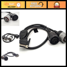 DB15 Female to 9-Pin Male & 14-Pin Female J1939 Y Cable for Truck Diagnostics 70 picture