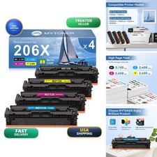 MYTONER 206X Toner Cartridges 4 Pack High Yield for M283fdw M283cdw M255dw picture