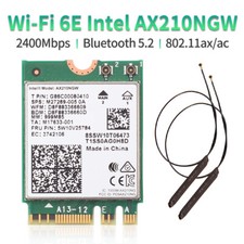 Wi-fi 6E Intel AX210NGW NGFF Wifi Bluetooth Card 802.11ax with Internal Antennas picture