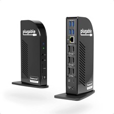 Plugable UD-ULTC4K 4K USB C Docking Station Triple Monitor with 100W Power picture