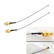 2x HQRP IPEX (UFL) to SMA Female Cables 3.94