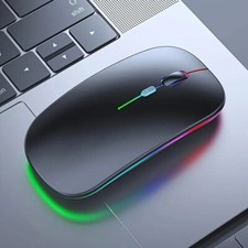 Wireless Mouse Rechargeable Backlit Ergonomic Gaming Mouse for Laptop PC picture