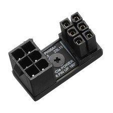 6 Pin Female to 6 Pin Male 180 Degree Adapter Connector Standard Type, Black picture