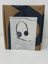 Plantronics EncorePro 725 USB Headset Double Earpiece Boom Mic Black picture