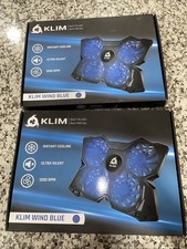 KLIM Wind Laptop Cooling Pad - More Than 500 000 Units Sold - New Blue Lot Of 2 picture
