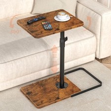 TV Tray Table for Couch - Adjustable Height & 360°Swivel Panel Designᦁ picture