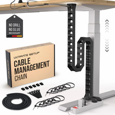 Ultimate Setup under Desk Cable Management Vertebrae - Perfect for Sit Stand Des picture