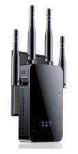 Cyseed Wireless Wi-Fi Range Extender, 4 External Antennas, RJ-45, LED, Black picture