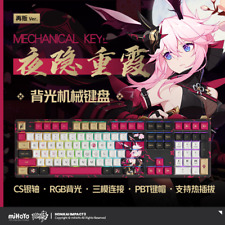 Honkai Impact 3 Yae Sakura RGB CS Sliver Axis Mechanical Keyboard PBT Keypads picture