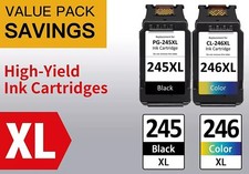 245XL and 246XL Ink Cartridge Replacement for Canon PG-245XL & CL-246XL, 2 Pack picture