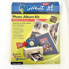 INVENT IT~Photo Album Kit Plus w/CD-ROM New 15 sheets Heavyweight for inkjet picture