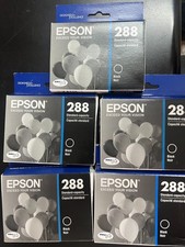 LOT of 5  EPSON 288 INK BLACK T288 EXPRESSION XP-330 340 XP-430 440  2983/5OB picture