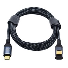NFHK USB-C 240W Type-C Cable 480Mbps 48V 5A Left Right Angled 90 Degree USB2.0 picture